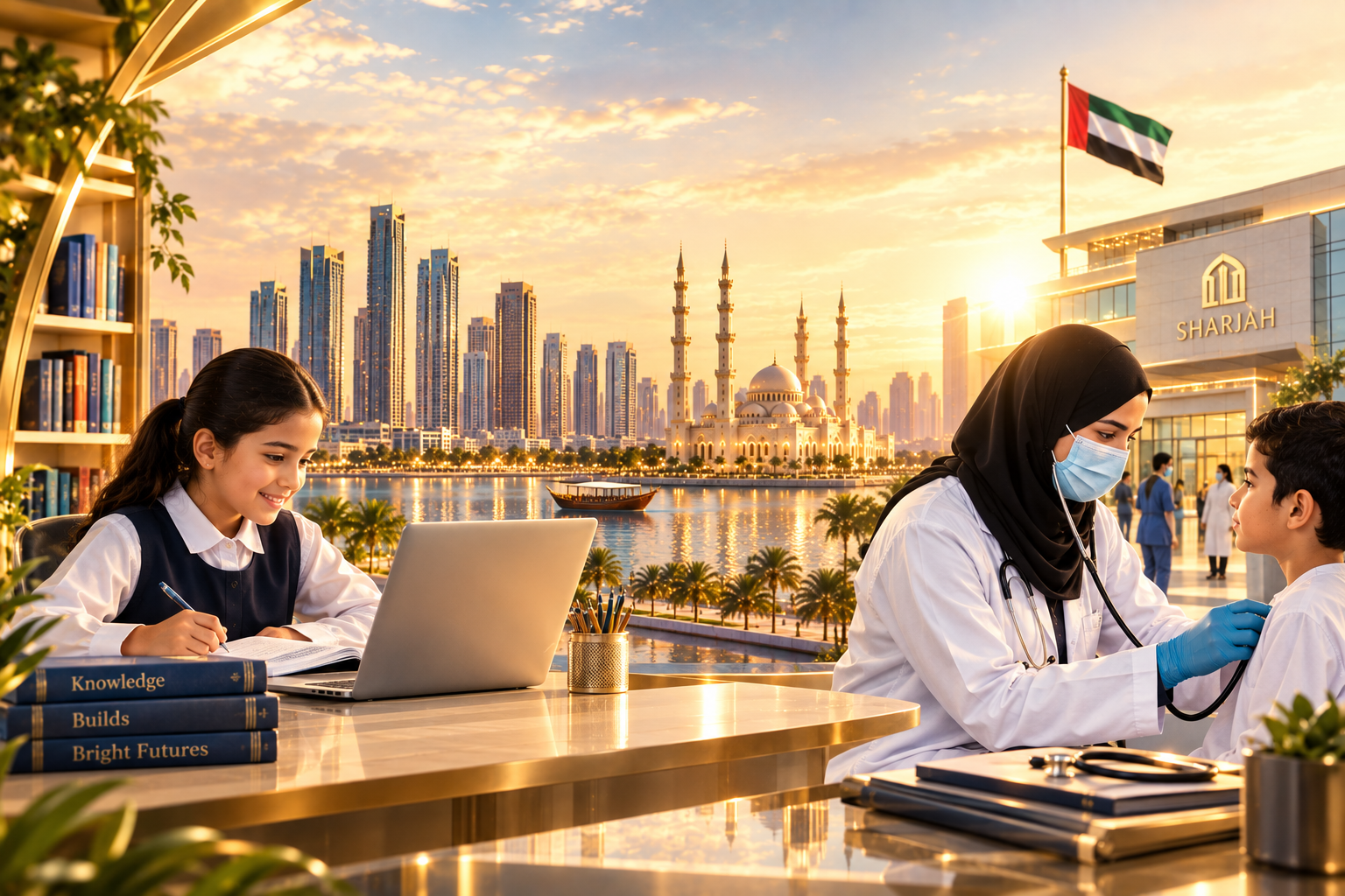 Education and healthcare facilities in Sharjah