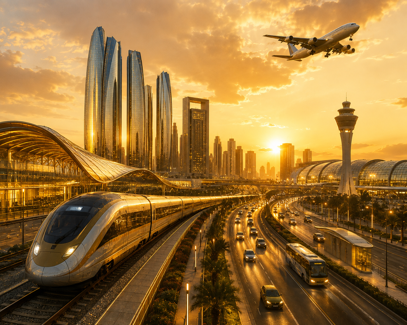 Modern transport infrastructure in Abu Dhabi
